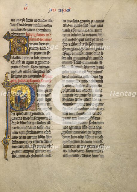 Initial P: Saint Paul, about 1260-1270. Creator: Unknown.