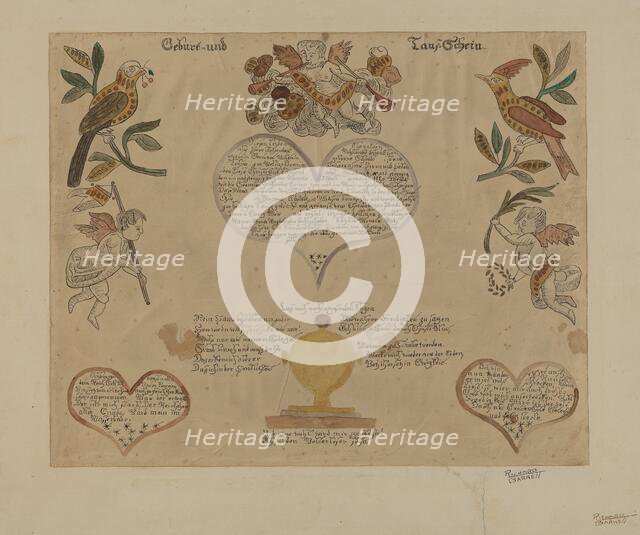 Fraktur, 1935/1942. Creator: Richard Barnett.