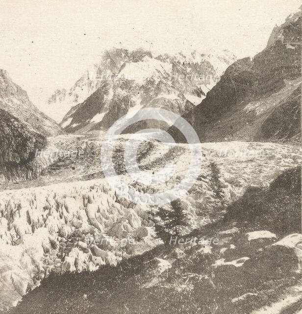 Mer de Glace from Montanvert, 1852., 1852. Creator: William Henry Fox Talbot.