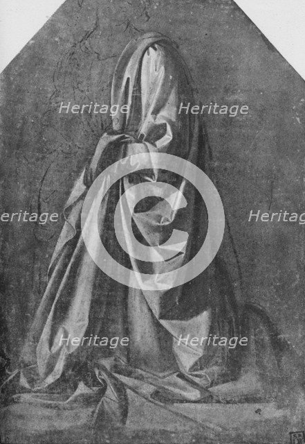 'Cast of Drapery for a Figure Kneeling to the Left', c1475 (1945). Artist: Leonardo da Vinci.