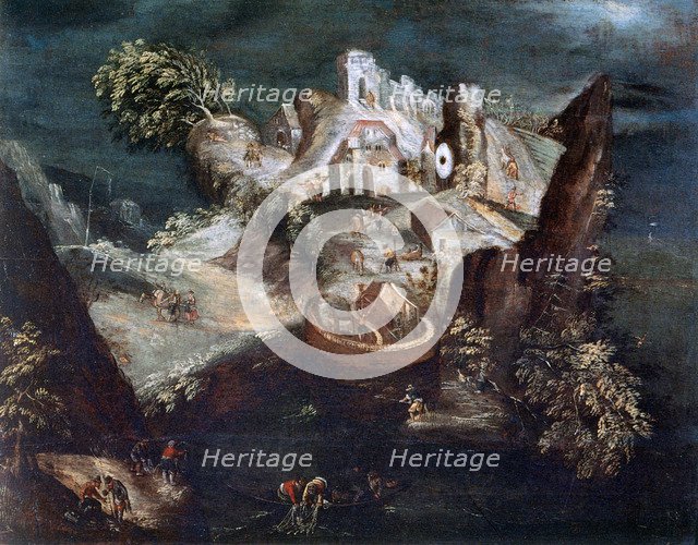 'Anthrophomorphic Landscape', c1613-1650. Artist: Matthaus Merian
