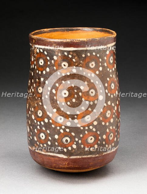 Beaker with Repeated Circular Motif, 180 B.C./A.D. 500. Creator: Unknown.