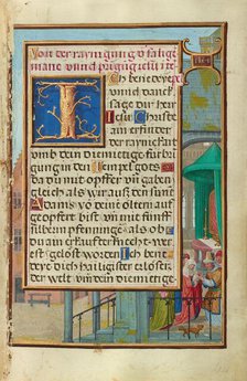 Border with Samuel Brought before Eli; Prayer Book of Cardinal Albrecht of Brandenburg, c1525-30 Creator: Simon Bening.