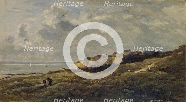 Coastal Landscape in Normandy (Villerville-sur-Mer), 1868. Creator: Jean-Baptiste-Camille Corot.