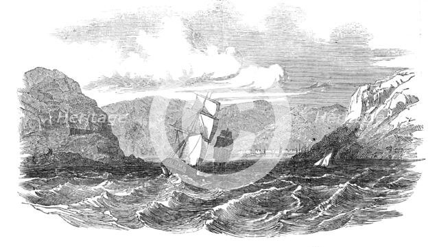 Entrance to Christiansund - Russians running for refuge, 1854. Creator: Unknown.