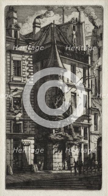 Etchings of Paris: House with a Turret, Weavers Street, 1852. Creator: Charles Meryon (French, 1821-1868).