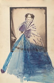 [La Comtesse in Lace Shawl], 1860s. Creator: Pierre-Louis Pierson.