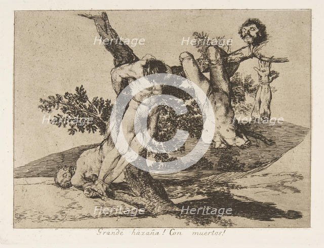 Plate 39 from 'The Disasters of War' (Los Desastres de La Guerra): 'An he..., 1810 (published 1863). Creator: Francisco Goya.