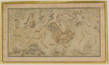 Two Camels Fighting, late 16th-early 17th century. Creator: Unknown.