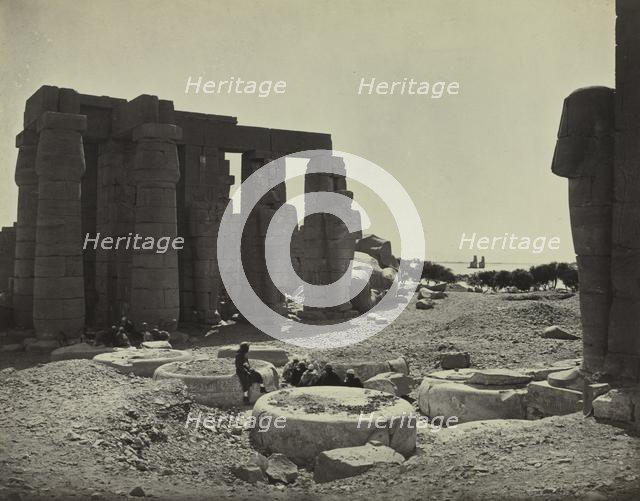 The Ramesseum, Thebes, 1869. Creator: Adolphe Braun (French, 1812-1877).
