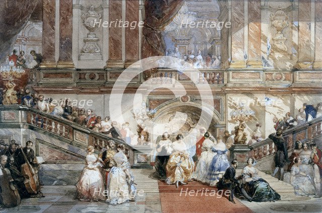 'Ball at the Hotel de Ville', 1860. Artist: Eugene Louis Lami