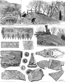 A Viking's tomb, lately discovered at Taplow Court, near Maidenhead, 1883. Creator: Unknown.