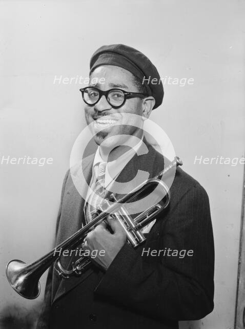 Portrait of Dizzy Gillespie, New York, N.Y., ca. May 1947. Creator: William Paul Gottlieb.