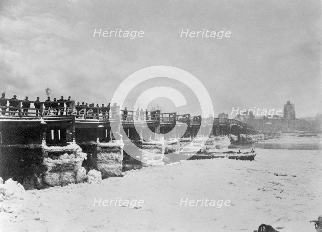 A view of Southwark from under Southwark Bridge, London. Artist: Unknown