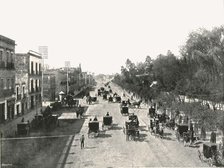 Avenida Juarez, Mexico City, Mexico, 1895.  Creator: Abel Briquet.