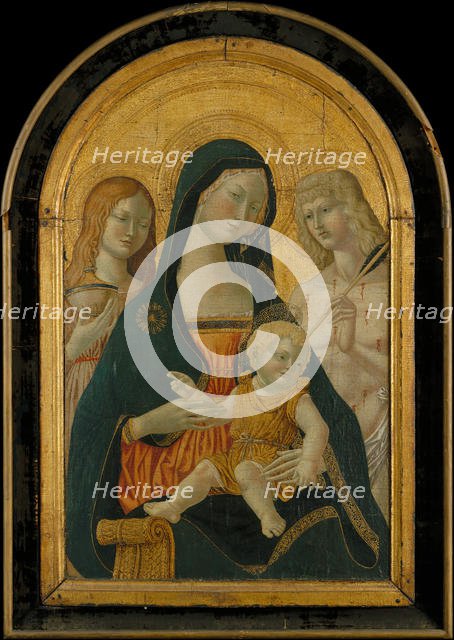 Madonna and Child with Saints Mary Magdalen and Sebastian..., 19th-early 20th cent. Creator: Icilio Federico Joni.
