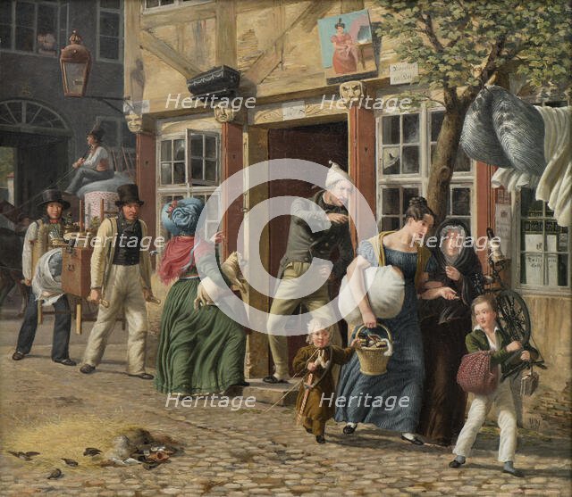 Moving Day Scene, 1831. Creator: Wilhelm Marstrand.