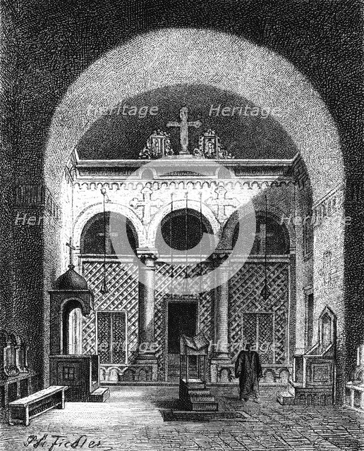 'Interior of a Church, Egypt', 1881. Artist: Unknown