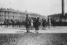 Emperor Franz Joseph I of Austria on a state visit to St Petersburg, Russia, 1897. Artist: Unknown