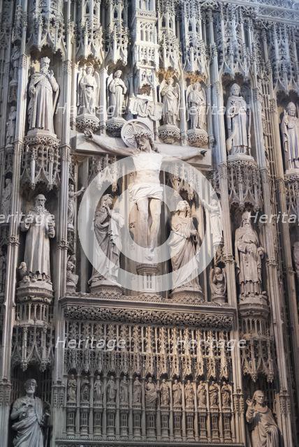 St Alban's Cathedral, St Alban's, Hertfordshire, England, UK, 4/6/10.  Creator: Ethel Davies.