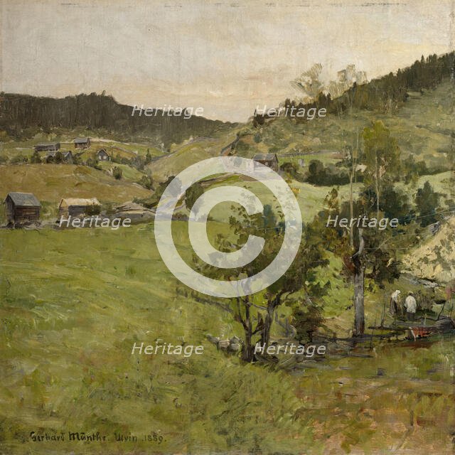 Cotters' farms, 1889. Creator: Gerhard Munthe.