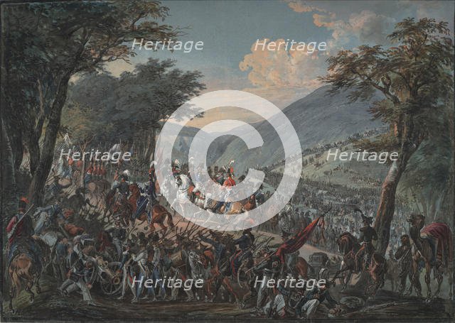 Emperor Alexander I and his entourage passed through the Vosges mountains in July 1815, 1825. Artist: Hoechle, Johann Baptist (1754-1832)