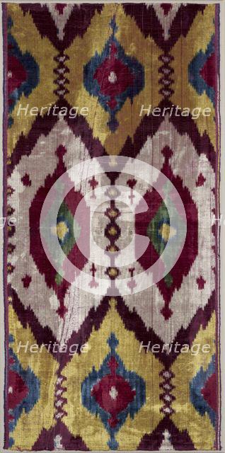 Length of silk velvet ikat, 1875 - 1900. Creator: Unknown.