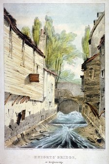 Knights' Bridge, Knightsbridge, Westminster, London, c1825. Artist: Giles Firman Phillips