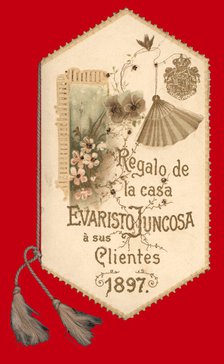 Modernist Calendar of the chocolates factory Evaristo Juncosa, 1897.