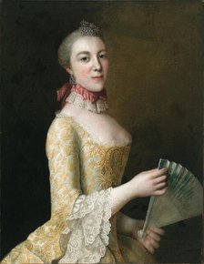 Portrait of Duchess Christiane of Mecklenburg-Strelitz (1735-1794) . Creator: Woge, Daniel (1717-1797).