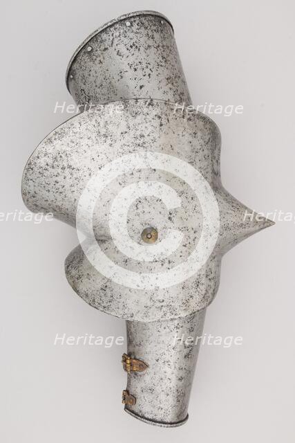 Left Arm Defense (Vambrace) with Elbow Reinforce, Italian, Milan, ca. 1450-60. Creator: Unknown.
