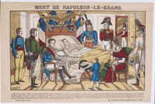 Napoleon Bonaparte on his deathbed, May 5, 1821, 1821-1822. Artist: Imagerie d'Épinal, Vosges  