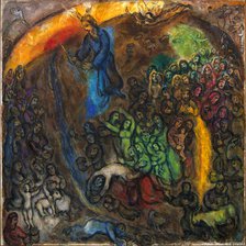 Le frappement du rocher (Moses Striking Water from the Rock), 1960-1966. Creator: Chagall, Marc (1887-1985).