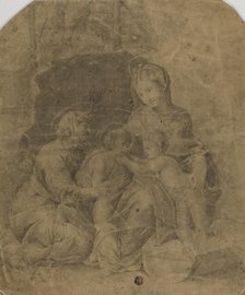 The Virgin and Child with Saint Elizabeth and the Infant John the Baptist, 18th century. Creator: After Raffaello Sanzio, called Raphael  Italian, 1483-1547.