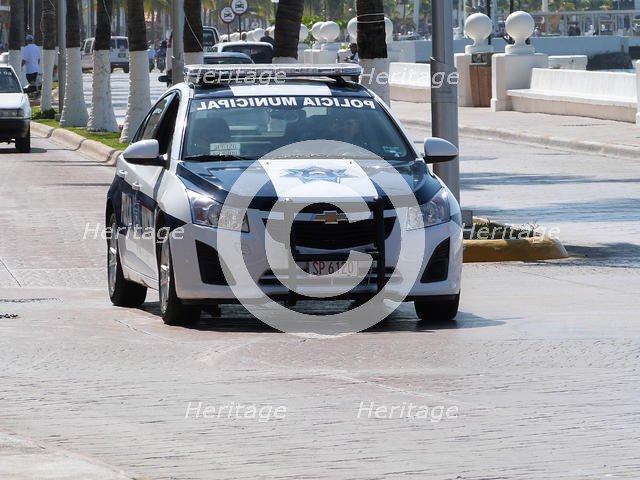 Chevrolet Police car in Cozumel, Mexico 2015. Creator: Unknown.
