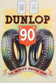 Advert for Dunlop '90' tyres, 1935. Artist: Unknown