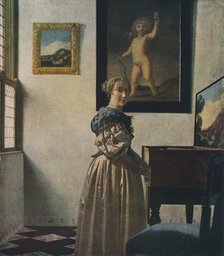'A Young Woman Standing at a Virginal', about 1670-1672. Artist: Jan Vermeer.