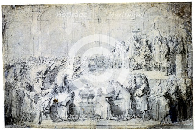 ''The Siamese Ambassadors before the King', 1686. Artist: Charles le Brun