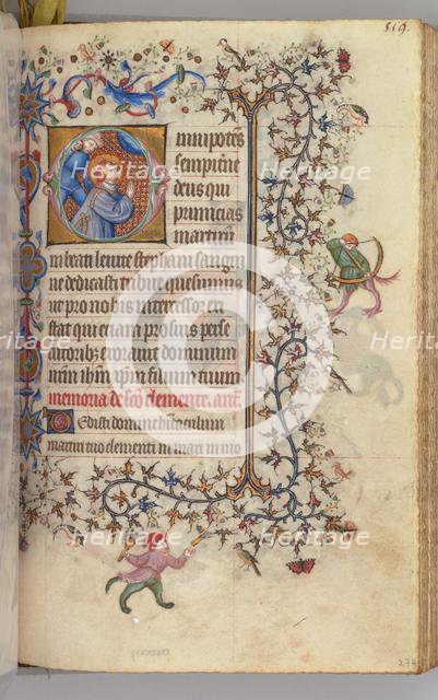 Hours of Charles the Noble, King of Navarre (1361-1425), , fol. 274r, St. Stephen, c. 1405. Creator: Master of the Brussels Initials and Associates (French).