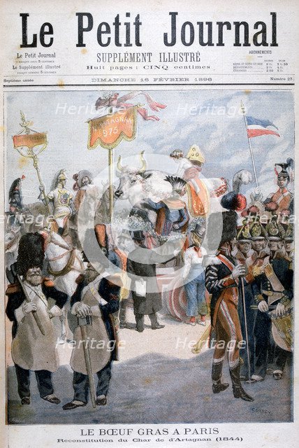 Fatted ox celebrations in Paris, 1896. Creator: F Meaulle.