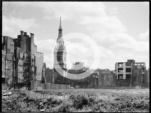 St Mary-le-Bow Church, Cheapside, City and County of the City of London, GLA, 1941-1945. Creator: Charles William  Prickett.