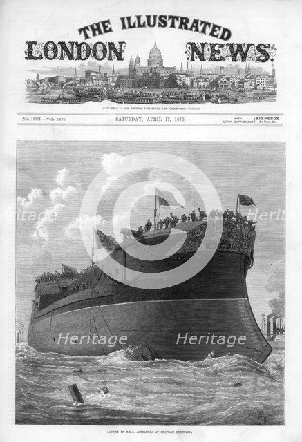 The cover of "The Illustrated London News", 17th April 1875. Creator: Josiah Robert Wells.