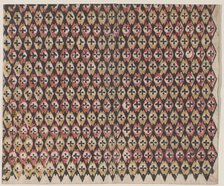 Sheet with overall diamond pattern, 19th century. Creator: Anon.