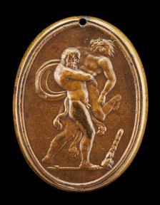 Hercules and Antaeus, mid 16th century. Creator: Unknown.
