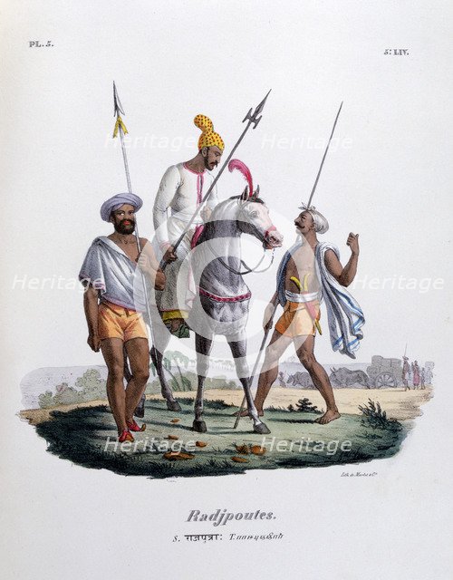Rajputs', 1828. Artist: Marlet et Cie