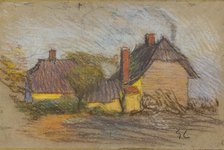 Study of cottages, c1875-1944. Creator: George Clausen.