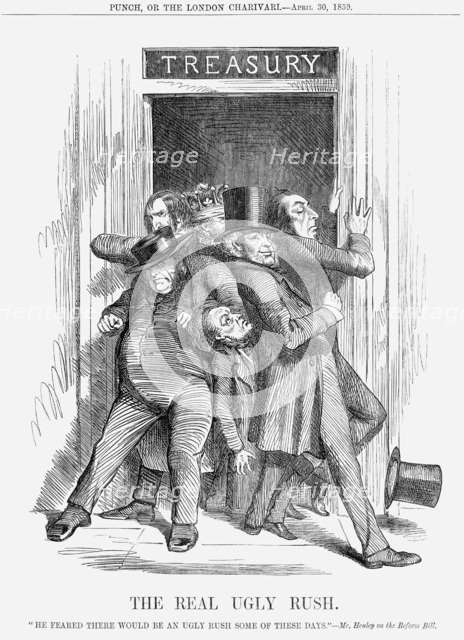 'The Real Ugly Rush', 1859. Artist: Unknown