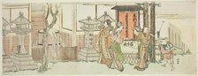 Visiting Oji Inari Shrine, Japan, 1801/05. Creator: Hokusai.