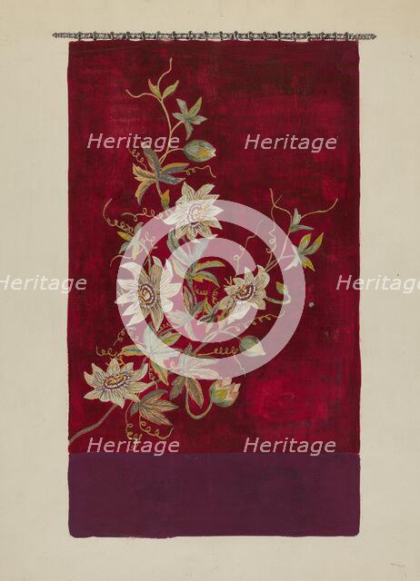 Embroidered Banner, c. 1936. Creator: Evelyn Bailey.