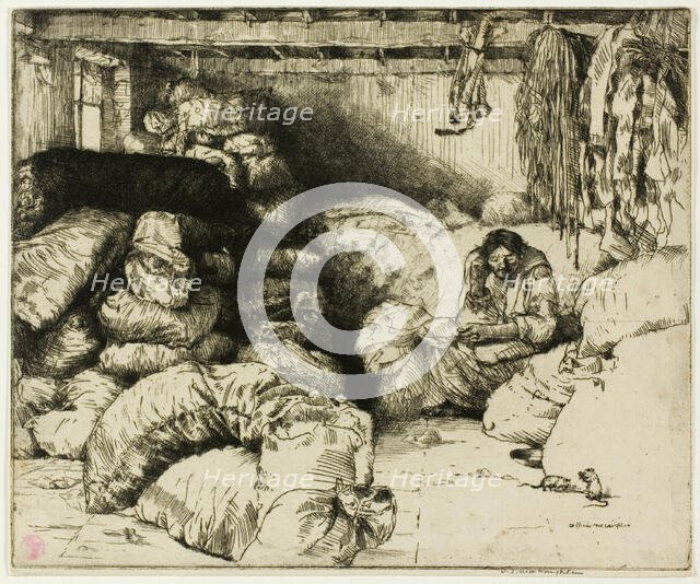 The Sleeping Rag Vendor, 1901. Creator: Donald Shaw MacLaughlan.